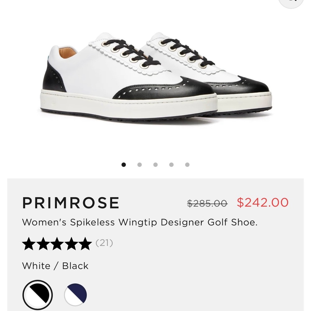 Royal Albartross Primrose Women's Spikeless Wingtip Golf Shoes